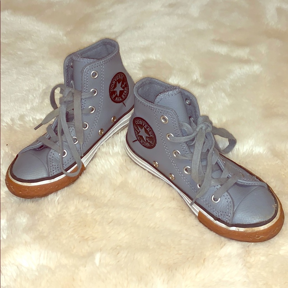 Gray high top converse for little boys!